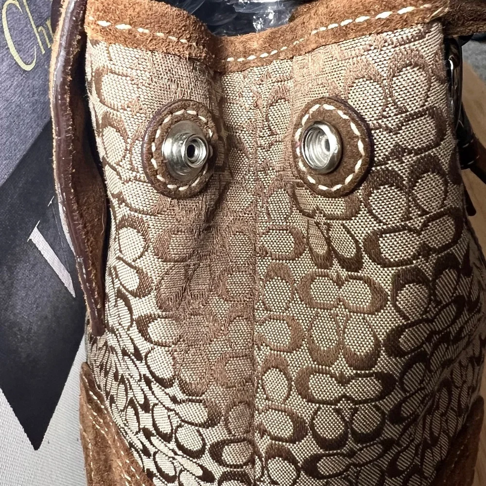 ❣️SALE❣️COACH Vintage SoHo Suede Leather & Jacquard Canvas, Gorgeous Condition - Picture 6 of 15